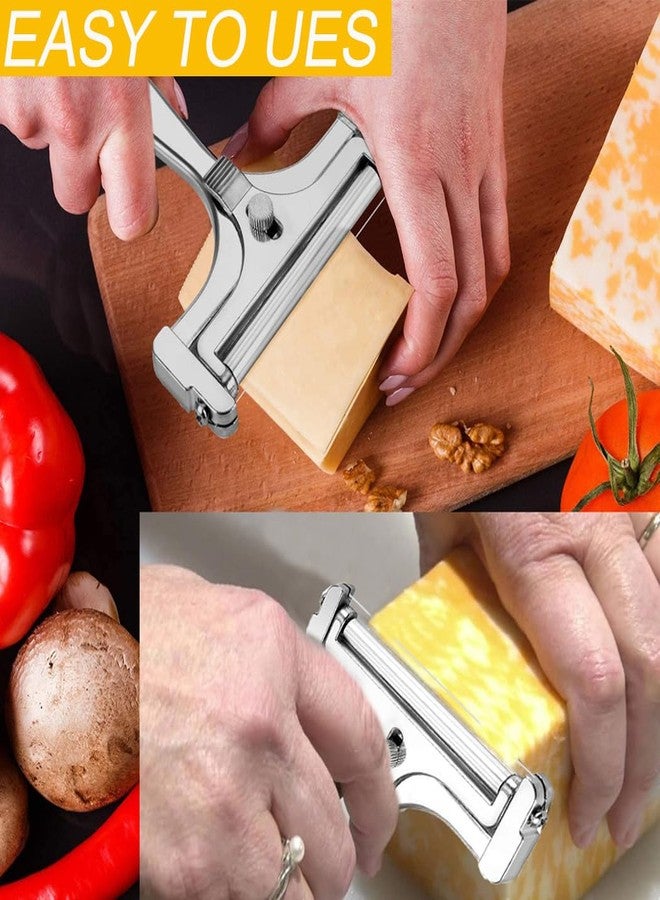 Yindeful Cheese Slicer with Stainless Steel Wire - Adjustable Hand Held Cheese Cutter- Premium Cheese Shaver for Mozzarella, Cheddar, Gruyere - Cheese Cutter with Wire - Image 4