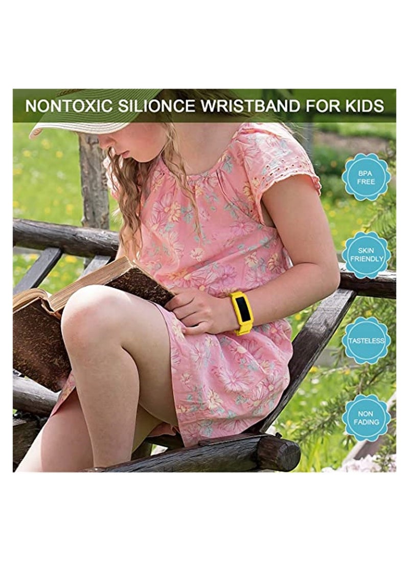 KASTWAVE - Strap for Fitbit Ace 2, Soft Silicone Waterproof Bracelet Accessories, Replaceable Sport Fitness Watch Bands Wristbands for Fitbit Ace 2 for Kids Boys Girls, 1 Pcs, Yellow - Image 1
