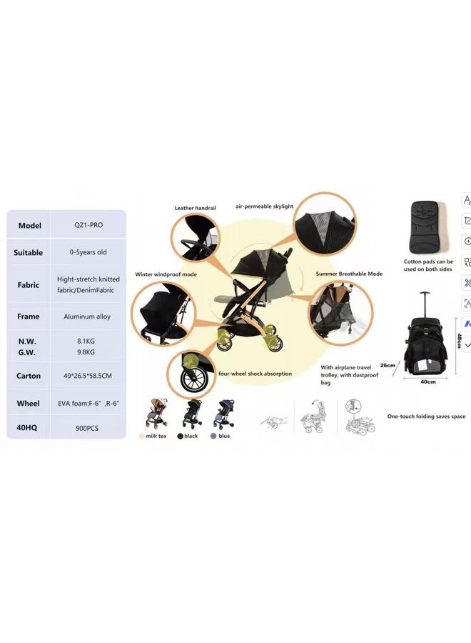 baobaohao Luxury Baby Stroller Qz1-Blue - Image 2