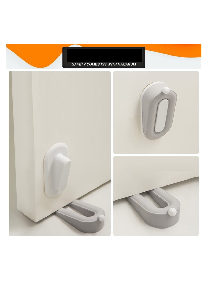 Heavy-Duty Rubber Door Stoppers - Security Wedge for Carpet, Concrete, and Tile - Durable Linoleum Wood Design - Aesthetic Office and Home Accessories (Pack of 3) - Image 2