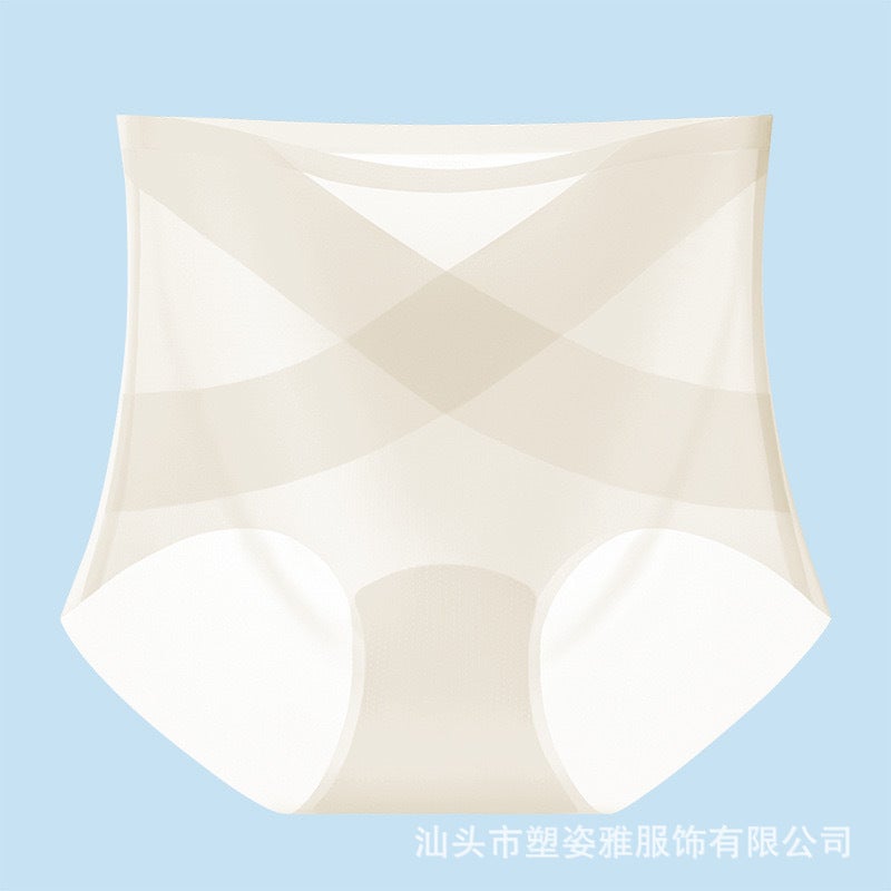 Explosions X Ice Bandage High Waist Seamless Body-Shaping Pants Women'S Ice Silk Ultra-Thin Breathable Belly Hip-Lifting Underwear - Image 1