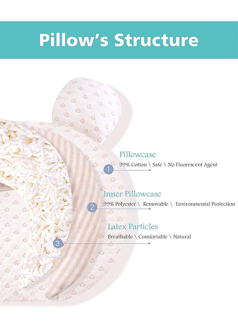 ZONEY ZONEY Baby Pillow, Infant Support Head Pillows Soft Baby Nursery Pillows Unisex Newborn Head Shaping Pillow Support Head Sleep Pillows for 0-12 months  - Image 2