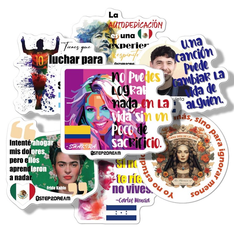 50 Spanish Inspirational Quotes Stickers 21 Hispanic Countries Proverb Hispanic Heritage Month Reward for TeachersStudents