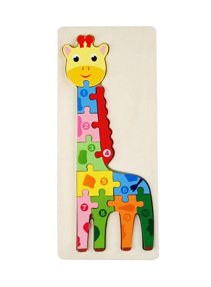 3D Educational Wooden Toy In The Shape Of A Giraffe - Image 1