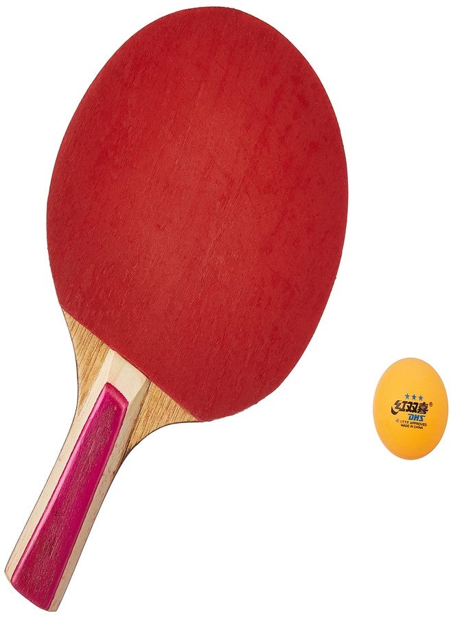 DHS TT Ball 40MM 3 Star Orange (6 Pcs Box) with Smart PRO TT BAT Sun and DHS BAT Cover - Image 1