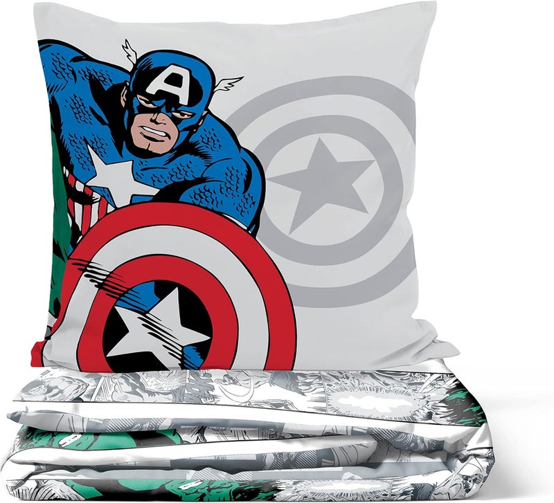 Jay Franco Marvel Comics Comic Cool, Children's Bed Linen Set 140x200 cm, 100% Cotton, Single Bed - Includes 1 Duvet Cover 140x200 cm, & 1 Pillowcase 80x80 cm All-round applied quality - Image 5