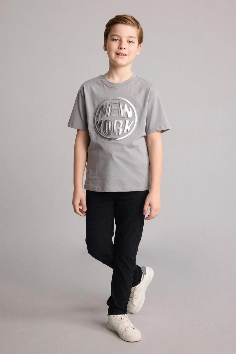 DeFacto New Regular Fit Printed Short Sleeve T-Shirt