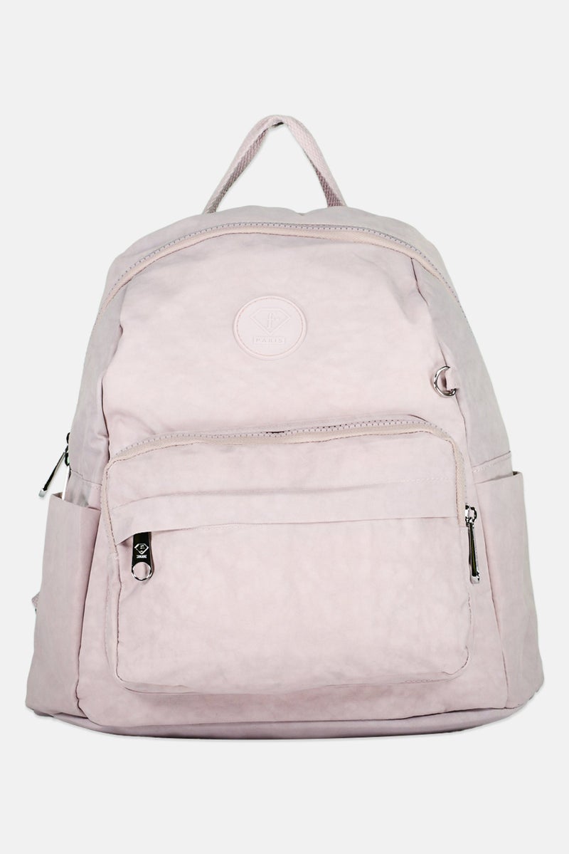 I Love Fashion Women Brand Long Backpack 27 L x 31 H x 14 W cm, Light Purple  - Image 3