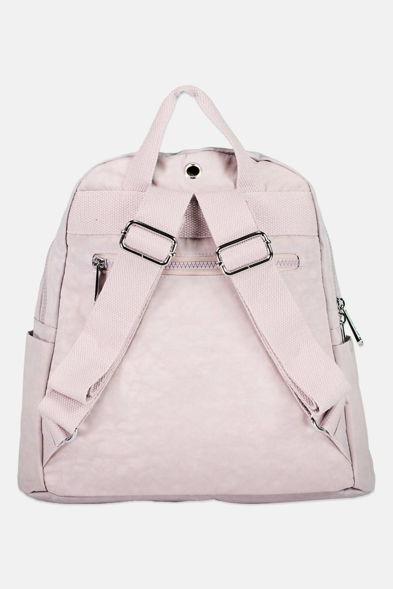 I Love Fashion Women Brand Long Backpack 27 L x 31 H x 14 W cm, Light Purple  - Image 2