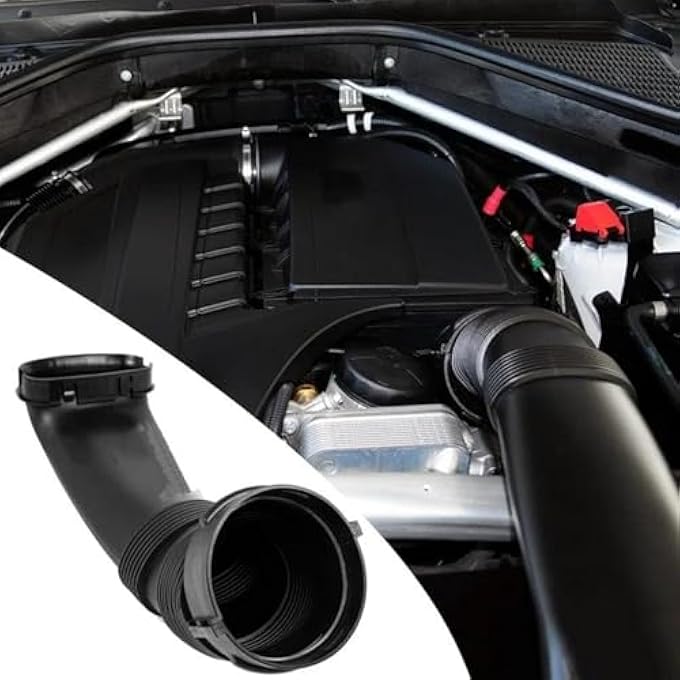 QASULER Air Intake Pipe, for, 2008-2014 X5 X6 E70 E71 Xdrive35i 3.0L 13717624210 13717624208 Air Intake Tube Cleaner Hose Duct Intake Hose High Flow Intake Pipe - Image 3