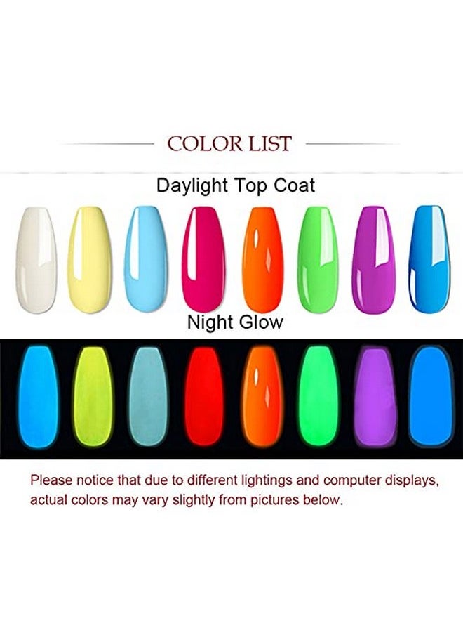 Meitawilltion - Glow In The Dark Gel Nail Polish,15Ml Soak Off Uv Luminous Effect Gel Polish,Fluorescent Bright Lacquer Salon Diy At Home Neon Yellow - Image 1