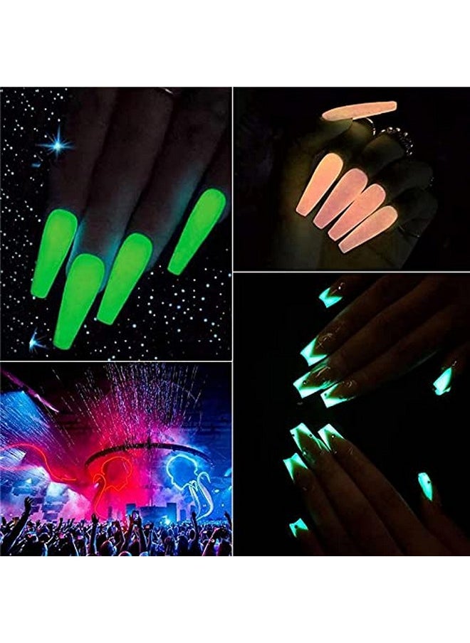 Meitawilltion - Glow In The Dark Gel Nail Polish,15Ml Soak Off Uv Luminous Effect Gel Polish,Fluorescent Bright Lacquer Salon Diy At Home Neon Yellow - Image 1