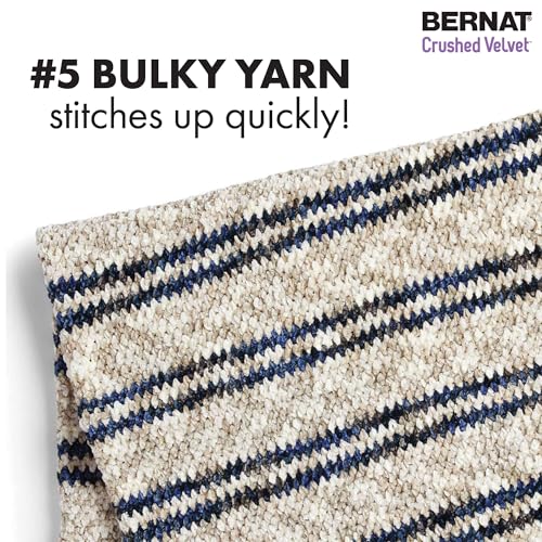 Bernat Crushed Velvet Yarn, Navy - Image 4
