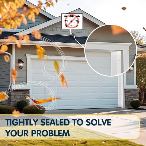 Nayotaa Garage Door Seal Top and Sides - 40 FT TPE Weather Stripping Garage Door Seal Replacement Weatherproofing Universal Sealing, White - Image 2