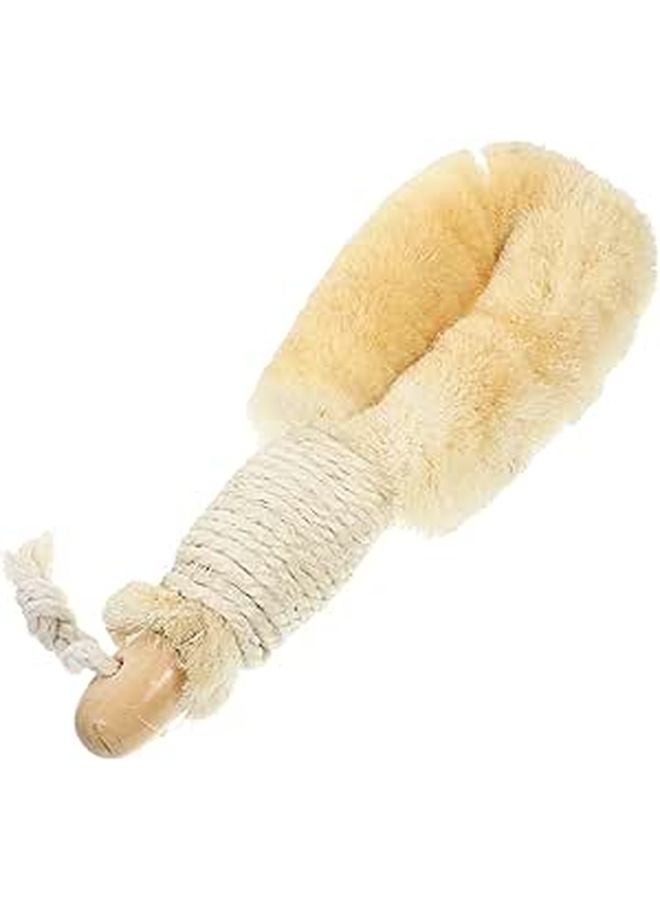 Natural Sisal Exfoliating Shower Brush With Wood Handle For Adult Body Scrubber - Image 1