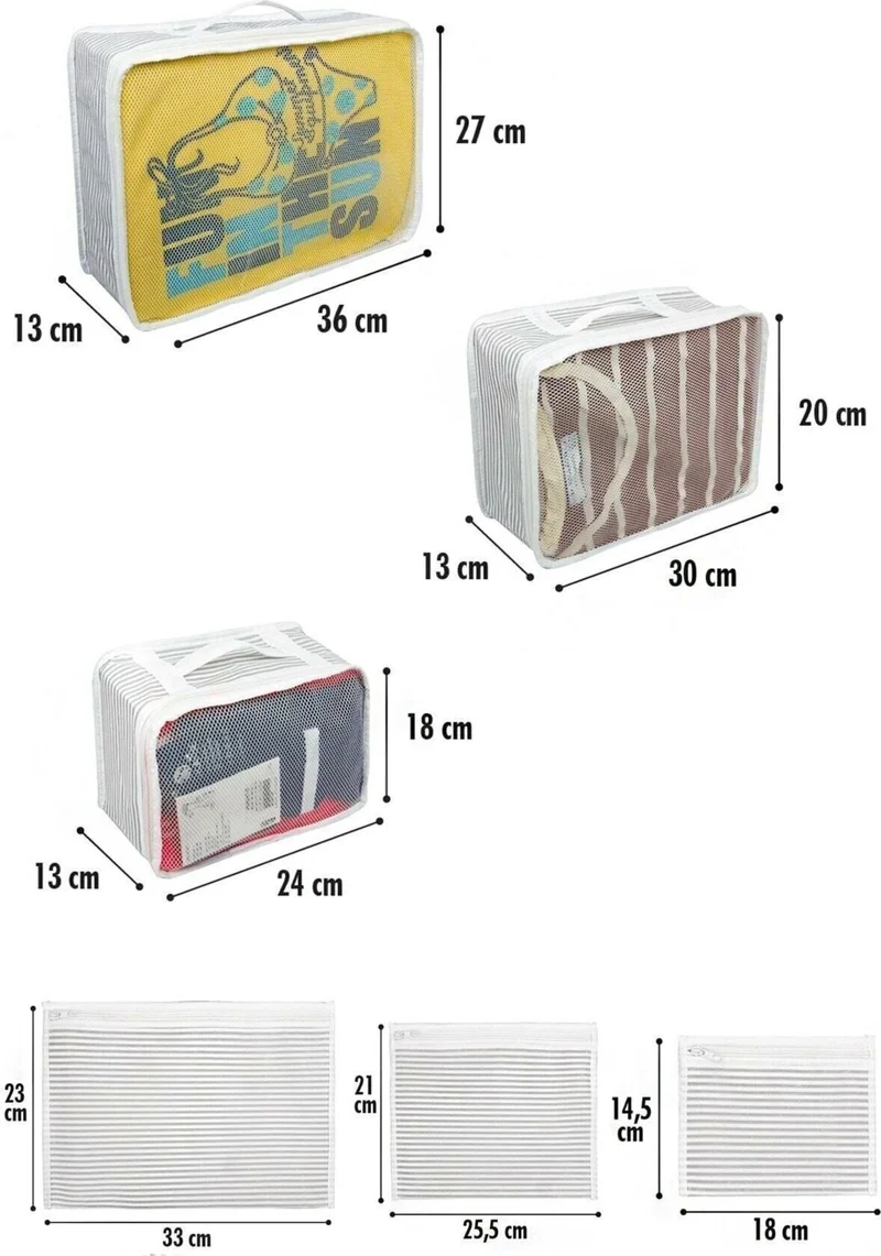 Rennway Mother Baby Hospital Bag Organizer 6 Pieces