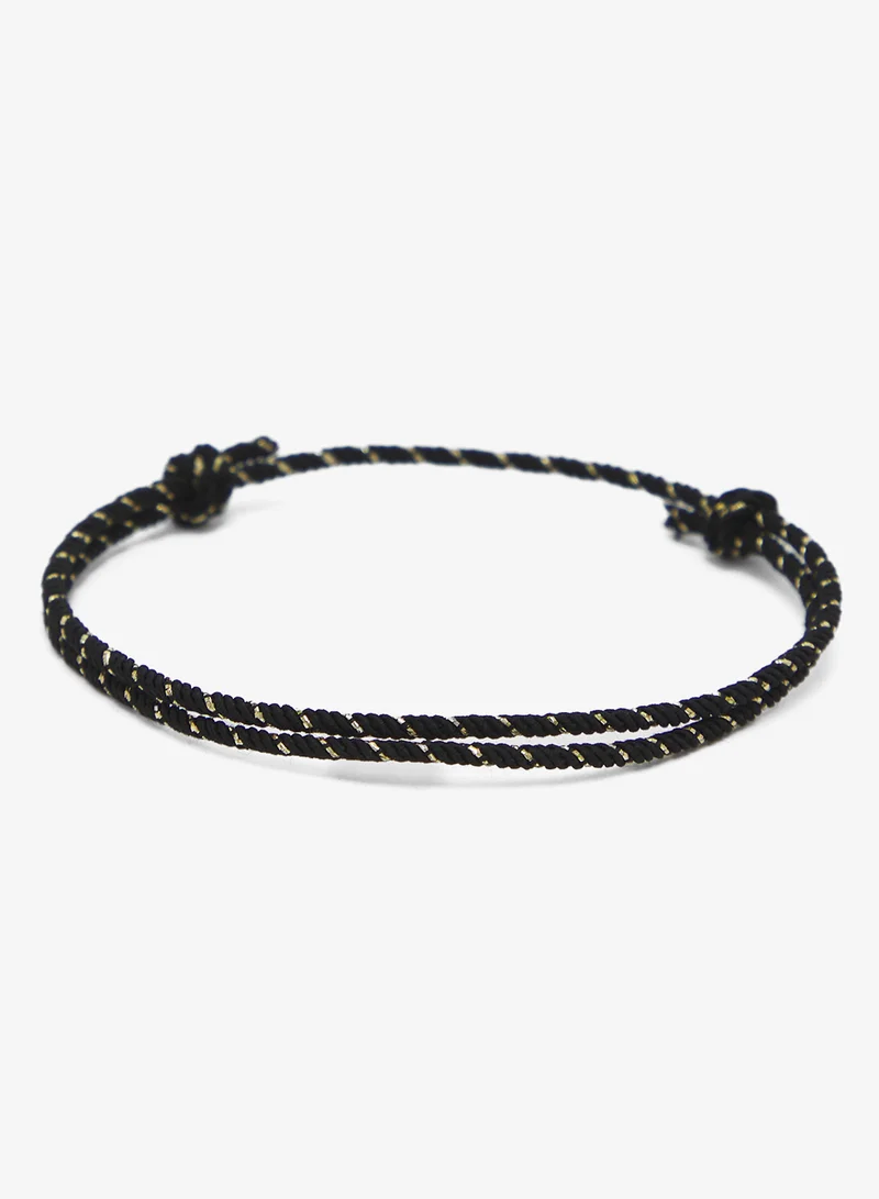 Seventy Five Adjustable Braided Vegan leather Bracelet
