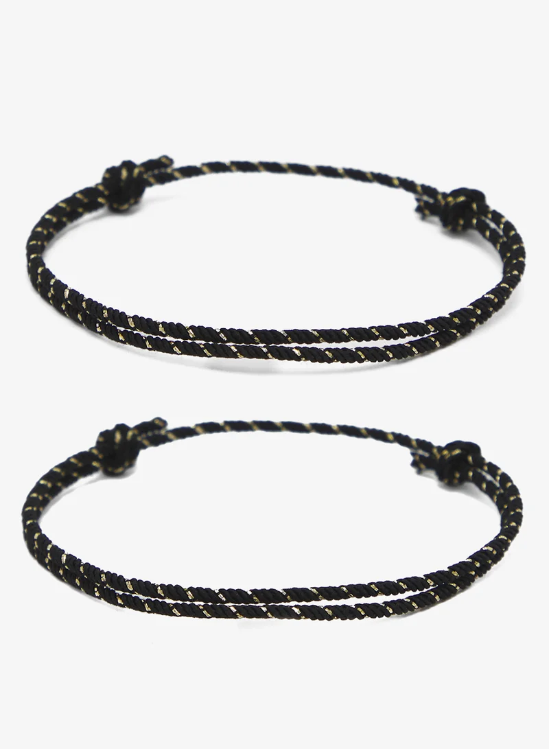 Seventy Five Adjustable Braided Vegan leather Bracelet