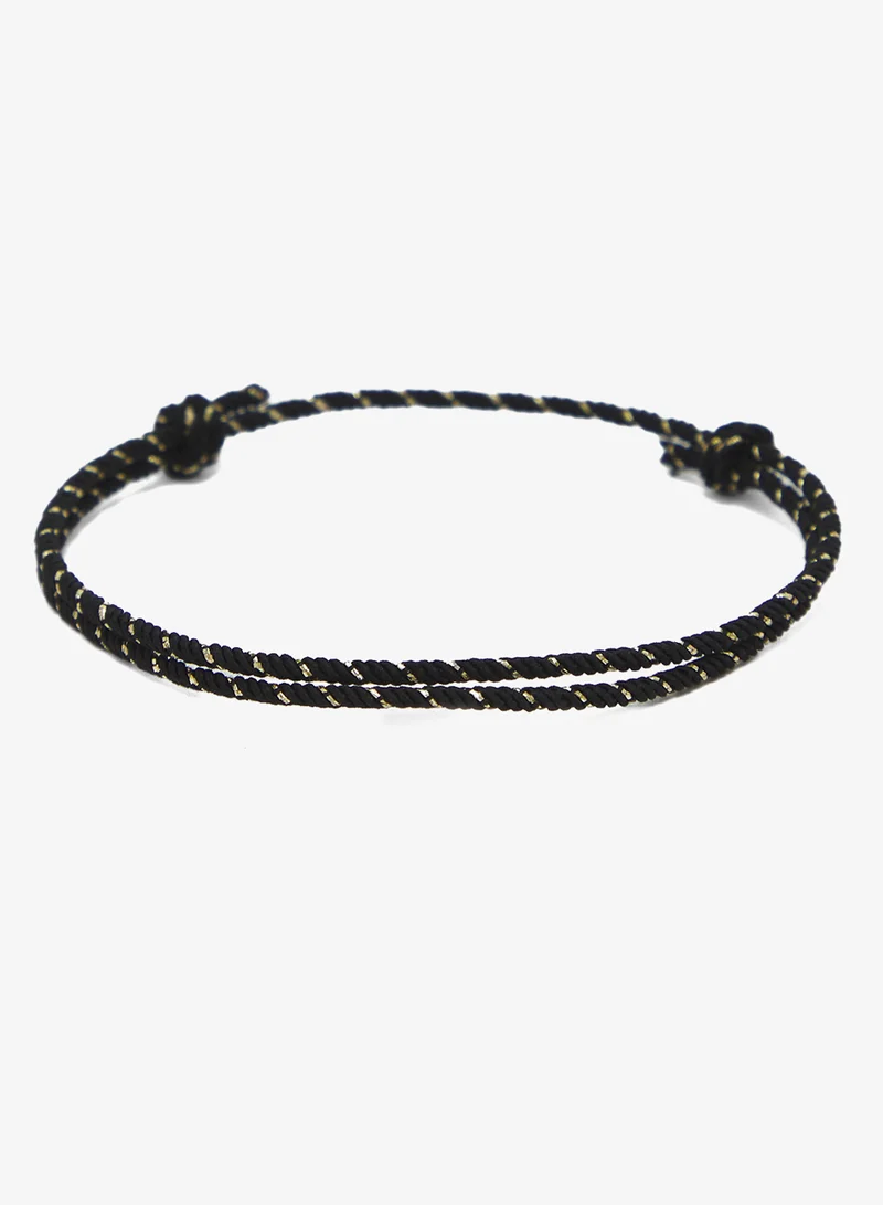 Seventy Five  Adjustable Braided Vegan leather Bracelet for Men | Best Price UAE