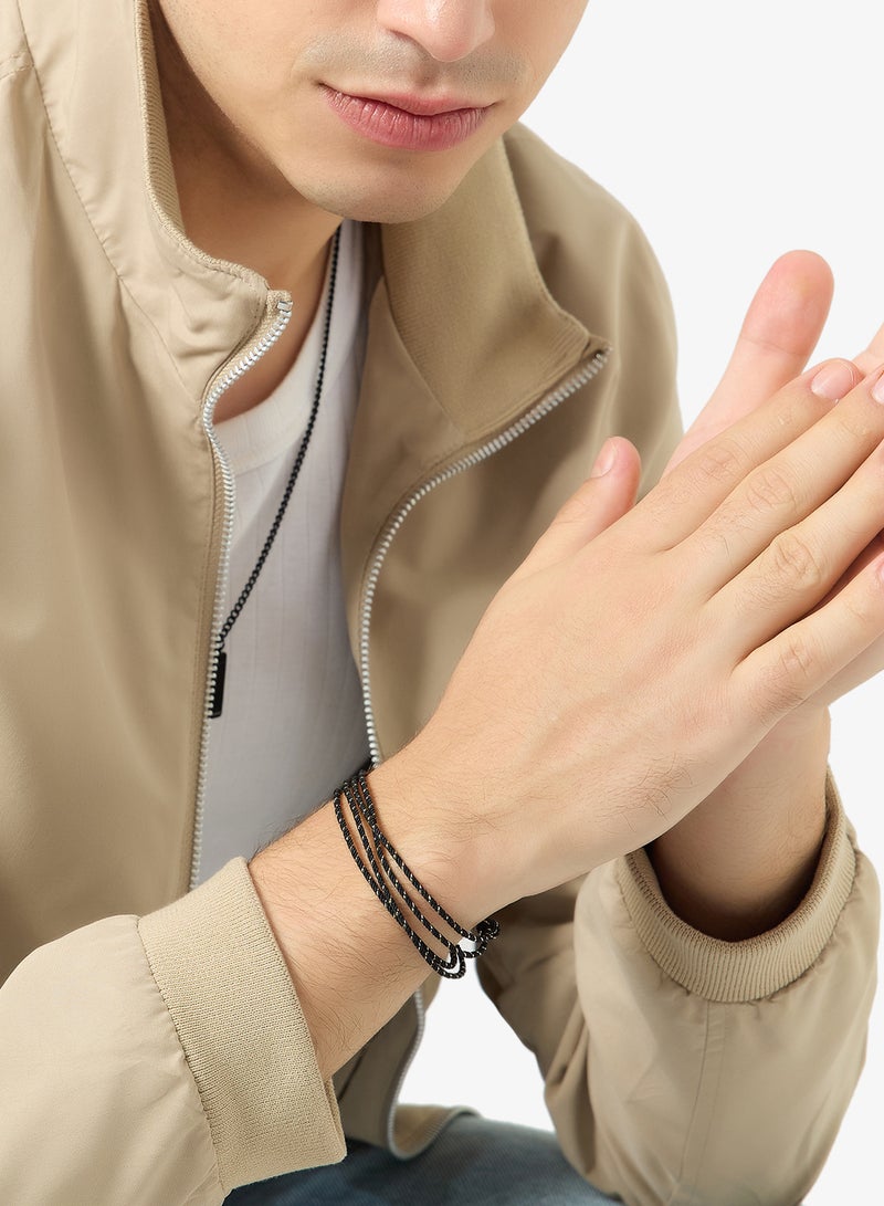 Seventy Five Adjustable Braided Vegan leather Bracelet - Image 4