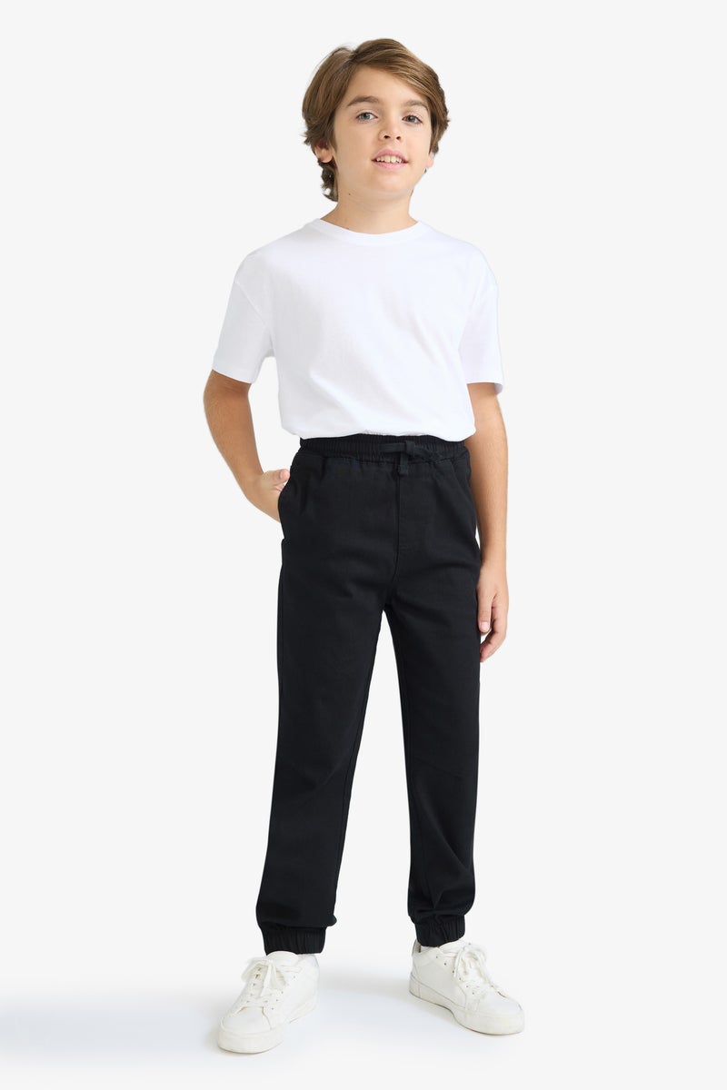 DeFacto Black Boy Boy Gabardine Jogger Pants Casual - Image 2