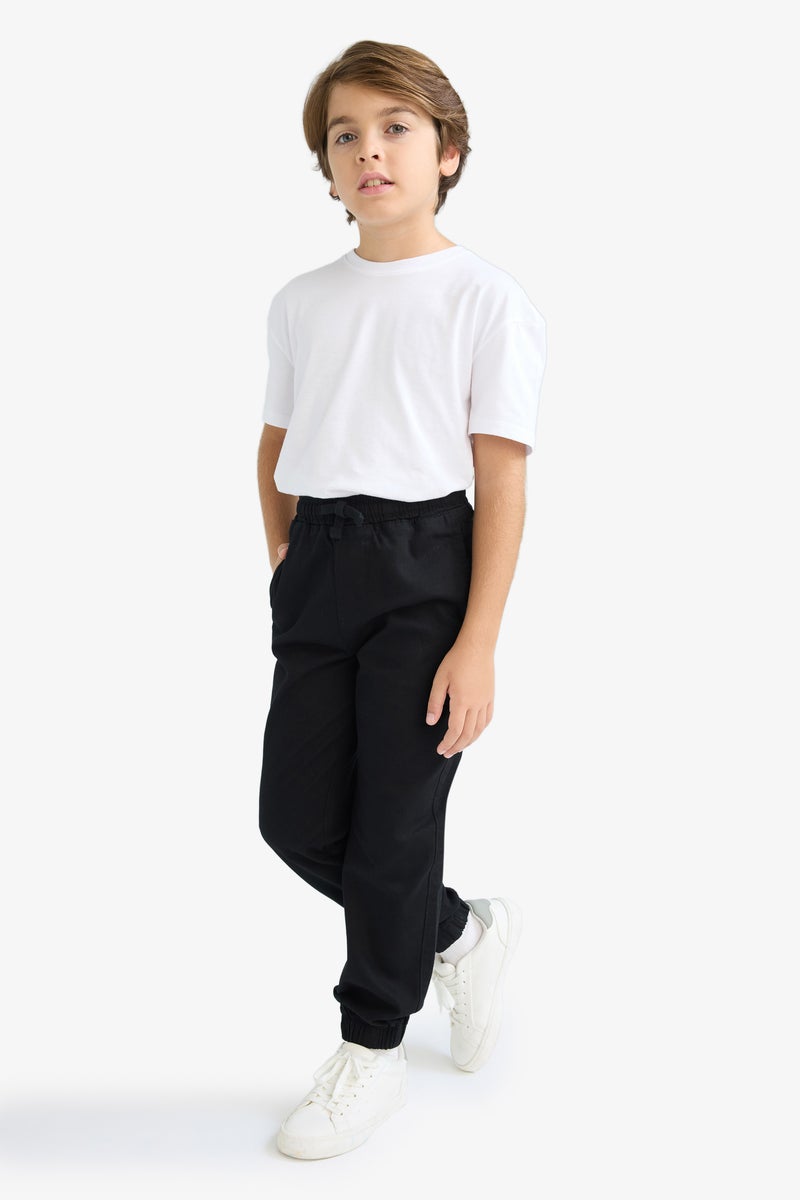 DeFacto Black Boy Boy Gabardine Jogger Pants Casual - Image 3