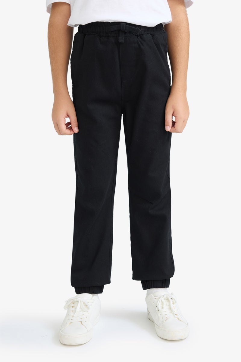 DeFacto Black Boy Boy Gabardine Jogger Pants Casual - Image 4