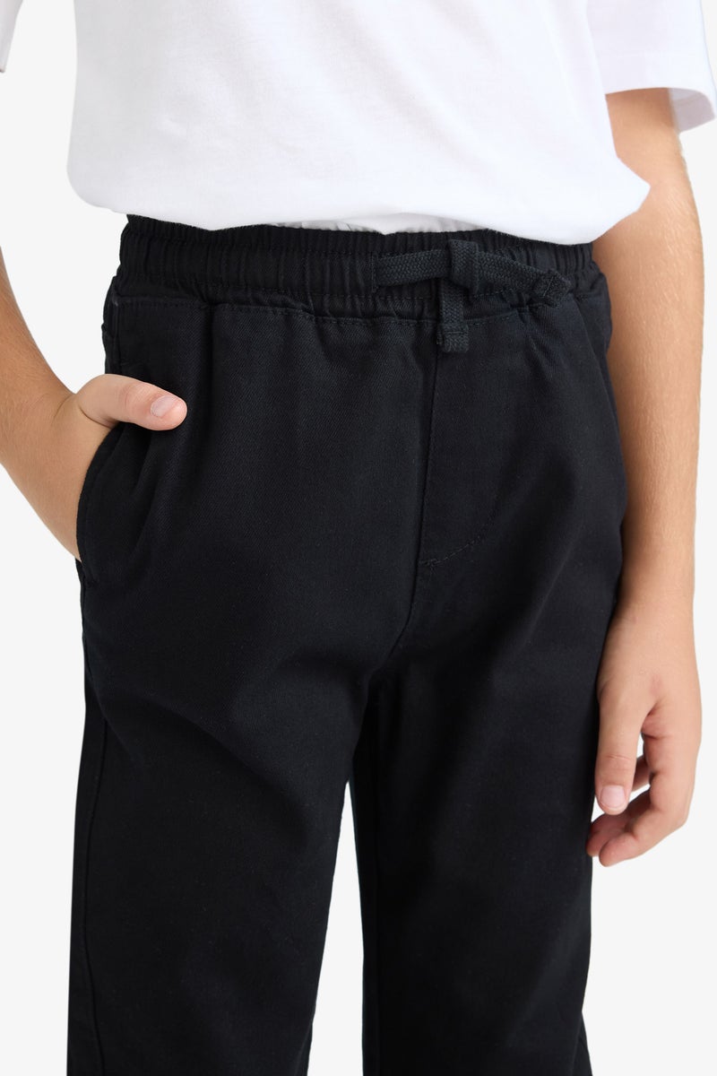 DeFacto Black Boy Boy Gabardine Jogger Pants Casual - Image 5