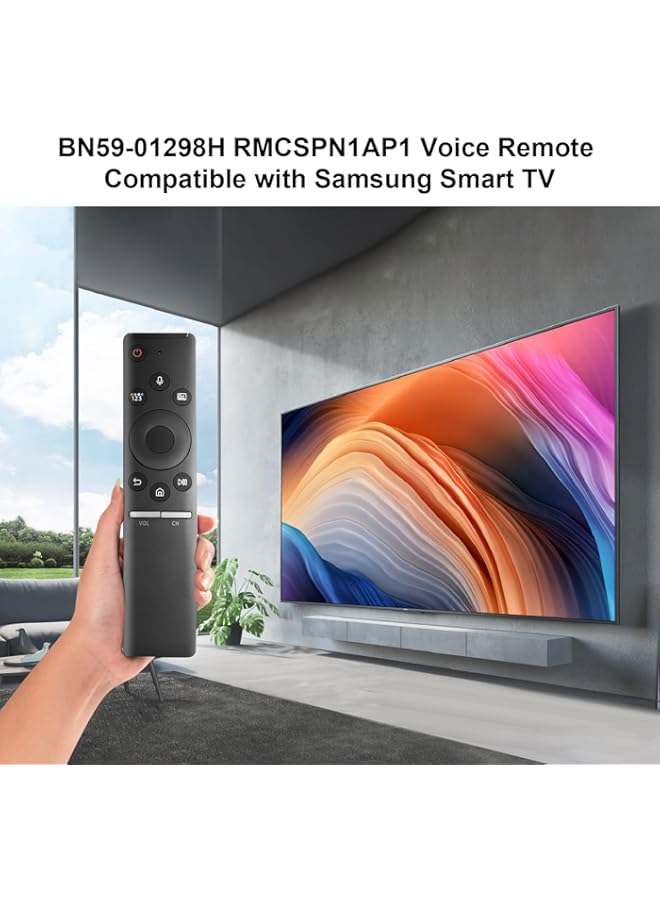 ExploreHome BN59-01298H RMCSPN1AP1 Replaced Voice Remote fit for Samsung TV Q6FN Q7FN Q8FN QLED Smart 4K UHD TV QN55Q7CNAF QN55Q7FNAF QN55Q8FNBF QN65Q6FNAF QN65Q8FNBF QN75Q6FNAF QN82Q6FNAF QN82Q65FNF
