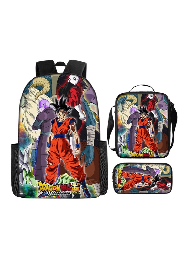 Dragon Ball Super backpack Pencil Case Satchel three-piece suit men and women leisure sports travel backpack student school backpack - Image 1