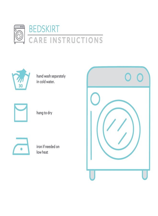 Lush Decor Boho Fringe 15-Inch Tailored Drop Easy Fit Bedskirt, King, Off-White - Image 5