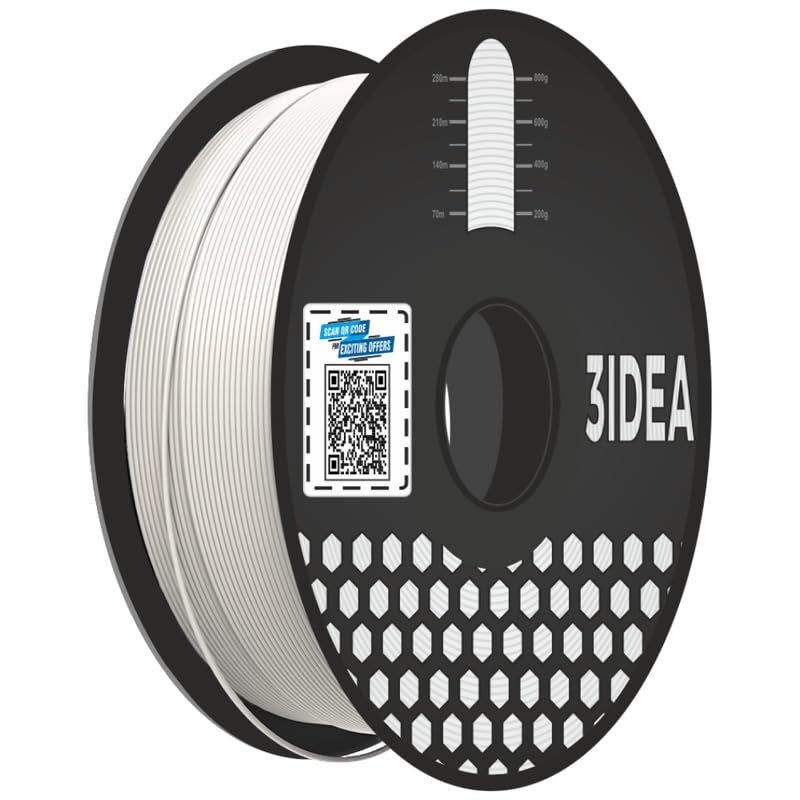 3IDEA Premium PLA+ White 3D Printer Filament 1.75mm Dimensional Accuracy +/- 0.03mm Net Weight -750 Grams - Image 1