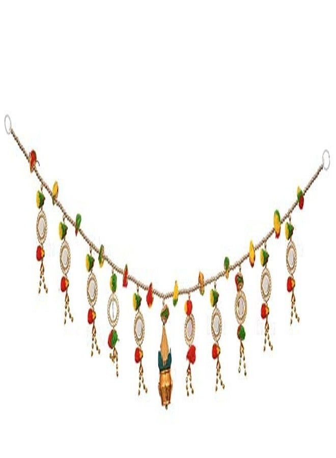 Evisha باب معلق من Evisha Toran Bandhanwar لتزيين ديوالي باب معلق لديكور المنزل (3 أقدام) (Kalash) - Image 2