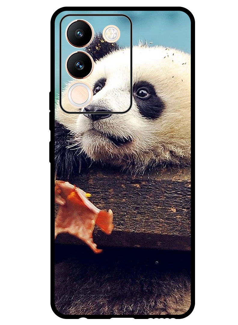 Theodor Protective Case Anti Scratch Shock Proof Bumper Cover For Vivo V29e Real Panda - Image 1