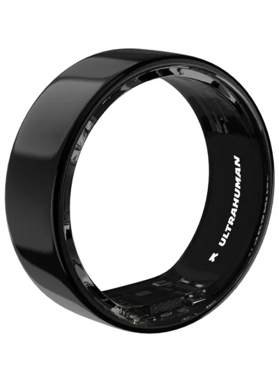 ULTRAHUMAN Ring AIR - Advanced sleep-tracking wearable, HRV & Temperature Monitoring,Track workout, movement & recovery, Water resistant, 6 Days Battery Life with Lifetime Free Subscription (Size 6) - Air Black