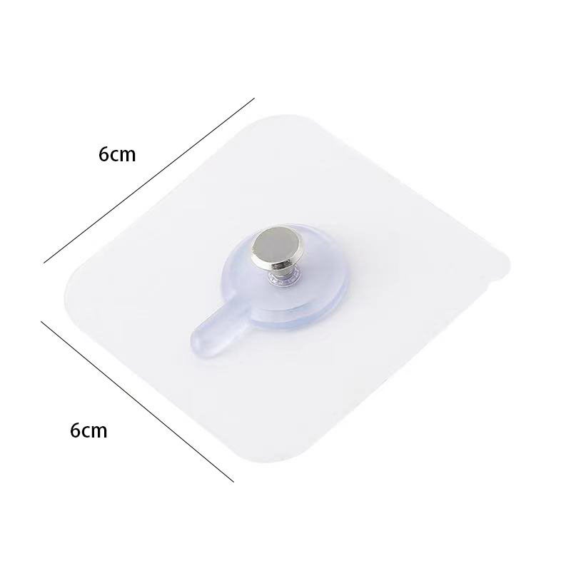 Transparent No-Drill Adhesive Hooks, Heavy Duty Stainless Steel Wall Hooks  30kg