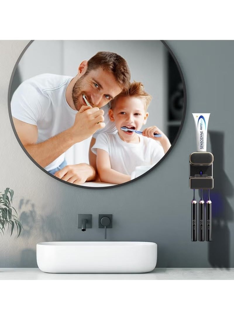 Beauenty Automatic Electric Toothpaste Dispenser, Adult Home Automatic Sensor Toothpaste Dispenser, Toothbrush Sterilizer Holder, Bathroom Wall Mount Toothpaste Pump - Image 2