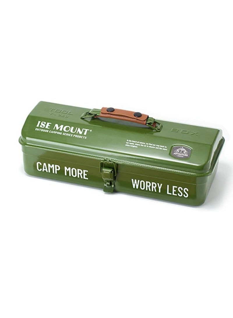 Outdoor Tool Storage Box Portable Storage Box Camping Picnic Metal Tool Storage Box with Handle Tool Storage Box