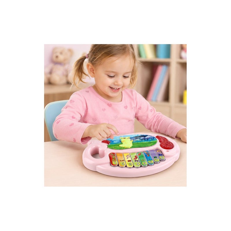 Music & Play | Magic Music Electronic Organ Toy for Toddlers, Pink Piano Keyboard with Caterpillar Theme - Image 3