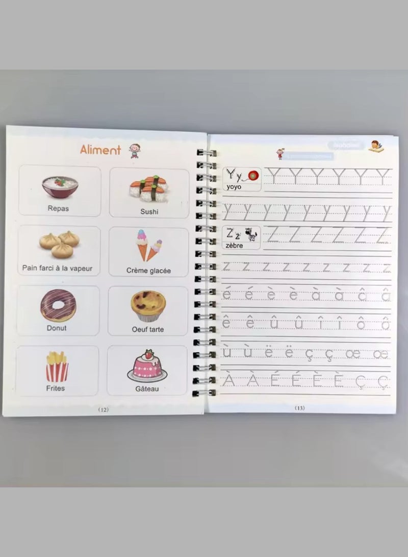 Generic 4-piece children's magic copybook set, with easy to grip pen and pen core, reusable handwriting practice kit.  - Image 4