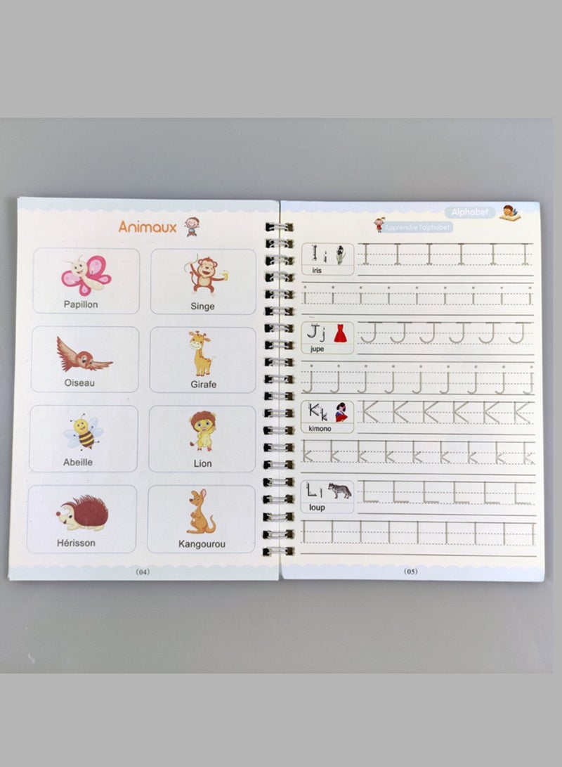 Generic 4-piece children's magic copybook set, with easy to grip pen and pen core, reusable handwriting practice kit.  - Image 5