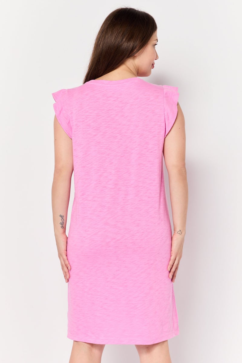 GAP Women Plain Mini Dress, Pink - Image 3