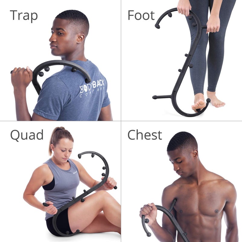 Body Back Buddy Headache Care Bundle: Buddy Classic Black 2.0 and AccuMassage Trigger Point Massage Tools, Neck Massager and Back Massagers, Massage Cane, Muscle Knot Remover (Black) - Image 2