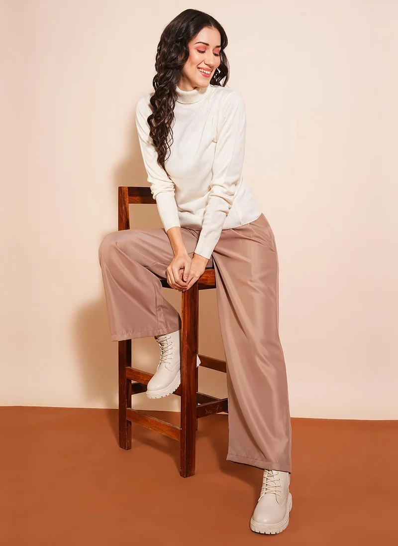 جلو باص بلوفر نسائي بياقة سلحفاة من جلوبس