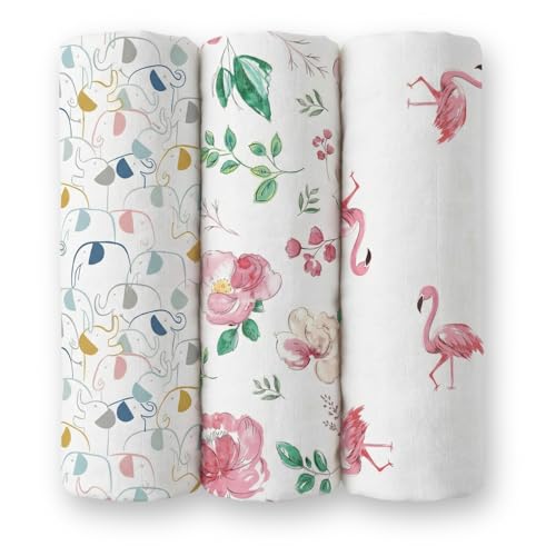 haus & kinder 100% Cotton Muslin Swaddle Wrap for New Born Baby | Pack of 3 (100×100 cm) | Baby Blanket & Swaddles for Newborn | Nature Nexus Collection - Image 1