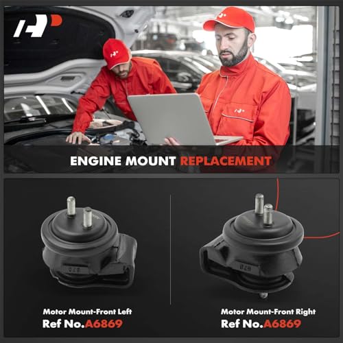 A-Premium مجموعة مثبت محرك أمامي يسار ويمين A-Premium متوافقة مع سوزوكي جراند فيتارا 2006 2007 2008، 2.7 لتر، مجموعة 2-PC، استبدال# 1161066J00، 1161066J01 - Image 2