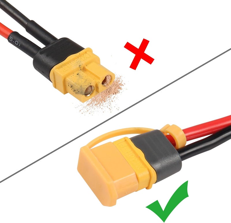 CERRXIAN CERRXIAN 20PCS XT60 Plug Protector Cover Caps XT60 Plug Connector Dust Lost Protector Shell Insulated Stopper for RC Lipo Battery DustProof MoistureProof Caps  - Image 2
