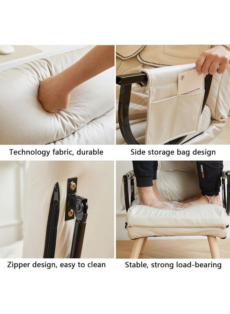Generic Folding Sofa Bed Convertible Single Sofa Chair Bed with 5-Position Adjustable Backrest Padded Seat Lounge Couch for Living Room  - Image 5