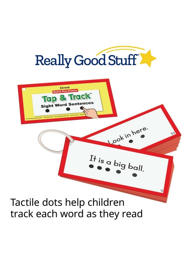 Really Good Stuff Ezread Dolch Pre-Primer Tap & Track™ Sight Word Sentences | Ages 5-7, Kindergarten And Up, Phonics Activity, Reading Game, Flash Cards, Learning  - Image 4