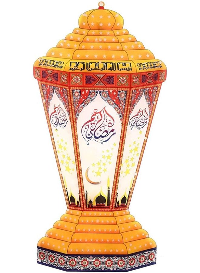 Plastic Ramadan Lantern With Coloful Lights For Decoration 61 X 30 Cm